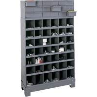 Modular Small Parts Storage Unit, Steel, 18 Drawers, 33-3/4" x 12-1/4" x 58-5/8", Grey Auto-Cam
