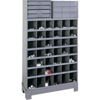 Modular Small Parts Storage Unit, Steel, 13 Drawers, 33-3/4" x 12-1/4" x 59", Grey Auto-Cam