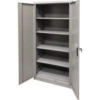 Storage Cabinet, Steel, 4 Shelves, 78" H x 36" W x 24" D, Grey Auto-Cam