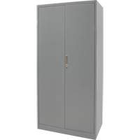 Armoires de rangement Hi-Boy, Acier, 4 Tablettes, 72" h x 36" la x 18" P, Gris Auto-Cam