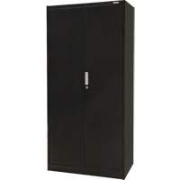 Armoire de rangement Hi-Boy, Acier, 4 Tablettes, 72" h x 36" la x 18" P, Noir Auto-Cam