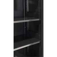 Armoire de rangement Hi-Boy, Acier, 4 Tablettes, 72" h x 36" la x 18" P, Noir Auto-Cam