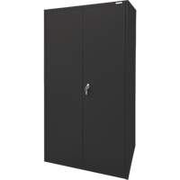 Storage Cabinet, Steel, 4 Shelves, 78" H x 36" W x 24" D, Black Auto-Cam