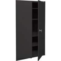 Storage Cabinet, Steel, 4 Shelves, 78" H x 36" W x 24" D, Black Auto-Cam