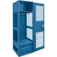 Gear Locker with Door, Steel, 24" W x 18" D x 72" H, Dark Blue Auto-Cam