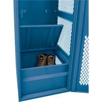 Gear Locker with Door, Steel, 24" W x 18" D x 72" H, Dark Blue Auto-Cam