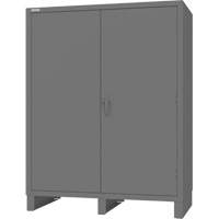 Armoire avec portes encastr&eacute;es, Acier, 4 Tablettes, 78" h x 60" la x 30" P, Gris Auto-Cam