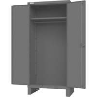 Armoire avec barre de suspension et portes encastr&eacute;es standards , Acier, 78" h x 36" la x 24" P, Gris Auto-Cam