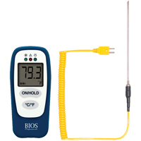Food Thermometer with HACCP Check, Contact, Digital, -83.2 - 1999°F (-64 to 1400°C) Auto-Cam