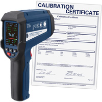 Thermomètre infrarouge professionnel avec thermocouple de type K intégré et certificat d'étalonnage, -58 - 3362°F (-50 - 1850°C), 55:1, Émissivité Ajustable ID030 | Auto-Cam