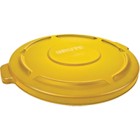 Couvercles ronds Brute, Couvercle plat, Plastique/Poly&eacute;thyl&egrave;ne, Convient aux contenants 22" dia. Auto-Cam