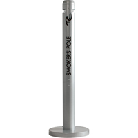 Cendriers Smokers' Pole, Sur pied, Aluminium, Hauteur 41" JC132 | Auto-Cam