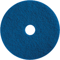 Floor Maintenance Pads, 15", Cleaning/Scrubbing, Blue Auto-Cam