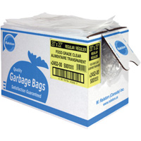 Food-Grade Garbage Bags, X-Strong, 35" W x 50" L, 0.92 mils, Clear Auto-Cam