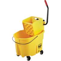 WaveBrake&reg; Mop Bucket & Wringer Combo Pack, Side Press, 8.75 US Gal.(35 Quart), Yellow Auto-Cam