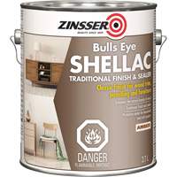 Zinsser&reg; Bulls Eye&reg; Shellac Sealer, Amber, 3.7 L Auto-Cam
