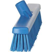 Combo Bristle Push Broom Head, Coarse/Fine Bristles, 16-1/2", Polyester, Blue Auto-Cam