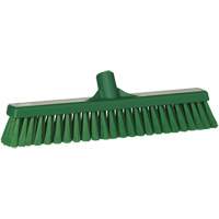 Small Particle Push Broom Head, Fine Bristles, 16-1/2", Polyester, Green Auto-Cam