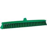 ColorCore Push Broom, Fine Bristles, 24", Polypropylene, Green Auto-Cam