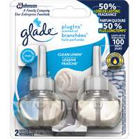 Glade&reg; PlugIns&reg; Scented Oil Refills, Clean Linen&reg;, Cartridge Auto-Cam
