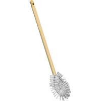 HD Toilet Brush with Wire Centre, 20" L, Polypropylene Bristles, Yellow Auto-Cam
