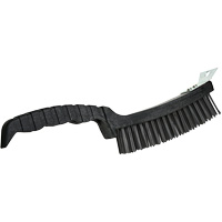 Scratch Brush, Steel, 4 x 17 Wire Rows, 12" Long Auto-Cam