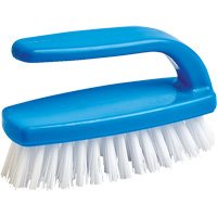 Nail Cleaning Brush, 4" L, Synthetic Bristles, Blue/White Auto-Cam