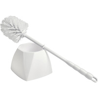 Bowl Brush with Caddy, 15-1/2" L, Polypropylene Bristles, White Auto-Cam