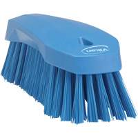 Large Angled Hand Brush, Stiff Bristles, 8" Long, Blue Auto-Cam