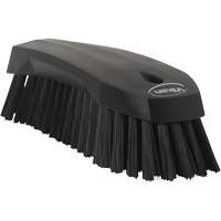 Large Angled Hand Brush, Stiff Bristles, 8" Long, Black Auto-Cam