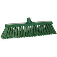 Heavy-Duty Push Broom, Stiff Bristles, 20", Polyester, Green Auto-Cam