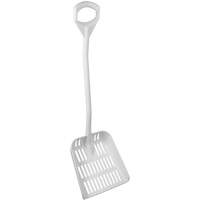 Ergonomic Large Sieve Shovel, 45" Length, Plastic, White Auto-Cam