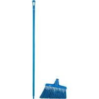 Angle Broom Head with Handle, X-Coarse Bristles, 12", Polyester, Blue Auto-Cam