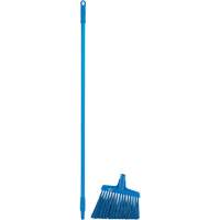Angle Broom Head with Handle, X-Coarse Bristles, 12", Polyester, Blue Auto-Cam