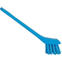 Brush with Scraping Edge, Stiff Bristles, 6" Long, Blue Auto-Cam