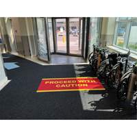 Supreme Knob Entrance Matting, Wiper/Scraper, 6-1/2' x 75-1/2' x 7/16", Charcoal Auto-Cam
