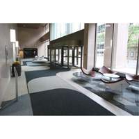 Supreme Knob Entrance Matting, Wiper/Scraper, 6-1/2' x 75-1/2' x 7/16", Charcoal Auto-Cam