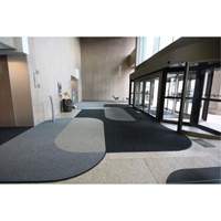 Supreme Knob Entrance Matting, Wiper/Scraper, 6-1/2' x 75-1/2' x 7/16", Charcoal Auto-Cam
