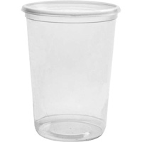 Magik 32 oz. Clear Deli Container without Lid, Plastic, Round Auto-Cam