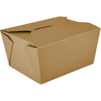 Kraft Take Out Food Containers, Corrugated, Rectangular Auto-Cam