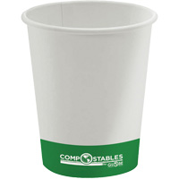 Gobelets en papier compostable chaud/froid &agrave; paroi simple, 8 oz, Multicolore Auto-Cam