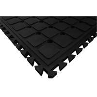 Tuile lat&eacute;rale modulaire drainant Hog Heaven , Ondul&eacute;, 1-1/2' x 1-4/5' x 3/4", Noir, Nitrile Auto-Cam