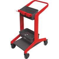 HyGo Mobile Cleaning Station, 30.7" x 20.9" x 40.6", Plastic/Stainless Steel, Red JQ265 | Auto-Cam