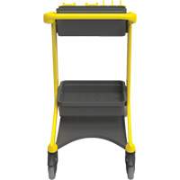 HyGo Mobile Cleaning Station, 30.7" x 20.9" x 40.6", Plastic/Stainless Steel, Yellow JQ267 | Auto-Cam