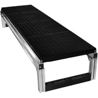 Trousse de plateforme de travail modulaire en aluminium lisse FOUNDATION, 18" la x 72" pr, Capacit&eacute; de 400 lb, Enti&egrave;rement soud&eacute; Auto-Cam
