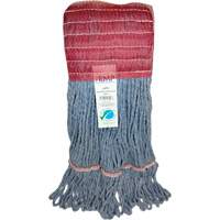 Wide-Band Mop Head, Antimicrobial/Floor Finishing/Specialty, Cotton/Rayon/Synthetic, Loop Style Auto-Cam