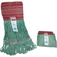 Wide-Band Mop Head, Antimicrobial/Floor Finishing/Specialty, Cotton/Rayon/Synthetic, Loop Style Auto-Cam