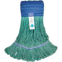 Wide-Band Mop Head, Antimicrobial/Floor Finishing/Specialty, Cotton/Rayon/Synthetic, Loop Style Auto-Cam