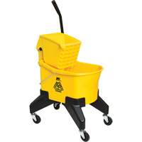 Grizzly Mop Wringer & Bucket, Down Press, 8 US Gal. (32 Quart), Yellow Auto-Cam
