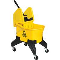 Grizzly Mop Wringer & Bucket, Side Press, 8 US Gal. (32 Quart), Yellow Auto-Cam